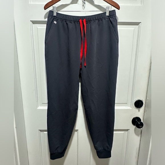 Figs Men's Gray Jogger Pants with Red Drawstring Size M - Picture 5 of 5